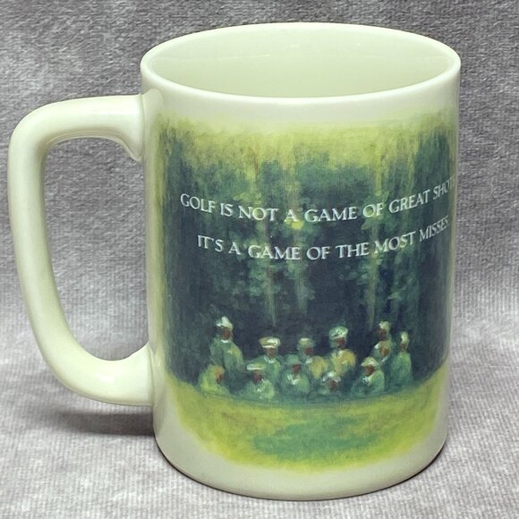 Vintage Otagiri Golf Mug 8oz Figi Graphics Japan - Golfer & Quote Scene Ceramic - Picture 3 of 11
